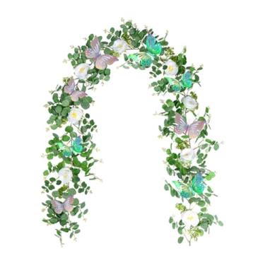 Imagem de Kuntesetty Guirlanda de Flores Artificiais com Borboleta para Decoração de Mesa de Cerimônia, Estilo a