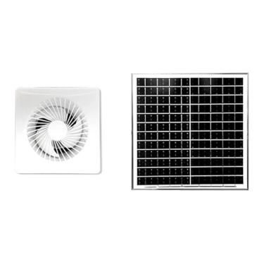 Imagem de IEUDNS Exaustor movido a energia solar 12V, acessório de fácil utilização, ventilador de teto para galpão externo, estufa, casa para, White 6 Inch