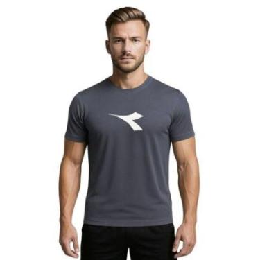 Imagem de Camiseta Diadora Big Logo Masculina - Chumbo XGG-Masculino