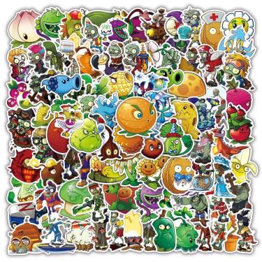 Imagem de Adesivos Plants Zombies Anime Cartoon 50 unidades de PVC impermeável