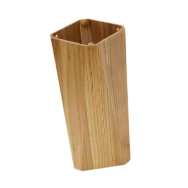 Imagem de Generic Organizador de guarda -chuva de madeira Organizador robusto contêiner multiuso balde de armazenamento de madeira maciça, rack de guarda -chuva para o, Cáqui