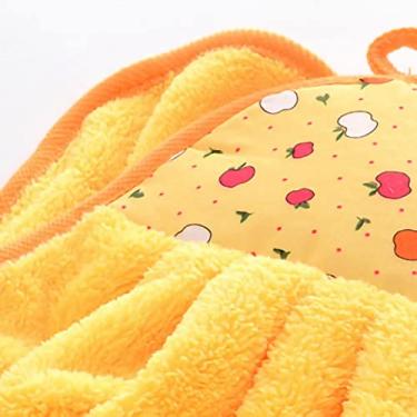 Imagem de Phefop Toalha de Limpeza Pano de Microfibra Pendurado Prato Toalha de Mão para Cozinha Banheiro Absorvente Durável 250g (Amarelo)