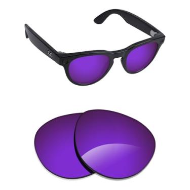 Imagem de Alphax Lentes de reposição polarizadas para óculos de sol Ray-Ban Meta Headliner RW4009F 51 mm - Opções, Plasma roxo espelhado
