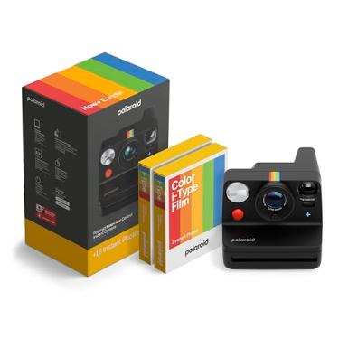 Imagem de Polaroid Now+ Câmera instantânea tipo I de 3ª geração + pacote de filme – Câmera preta controlada por aplicativo Bluetooth + 16 fotos coloridas (6562)