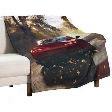 Imagem de HouLaiZhe Cobertor super macio de flanela rápido JDM Car Sup Drift Cool Lightweight Cooling Blankets para sofá-cama, cadeira, sofá, carro, viagem ao ar livre, leve, quente, 152 x 203 cm