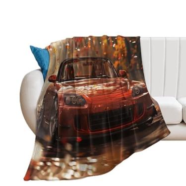 Imagem de HouLaiZhe Cobertor super macio de flanela S2000 folhas de queda de velocidade extrema cobertores refrescantes leves para sofá-cama cadeira sofá carro viagem ao ar livre leve quente 101,6 cm x 127 cm