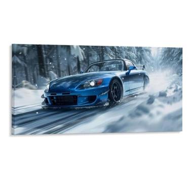 Imagem de HouLaiZhe Snow S2000 Extreme Speed Sports Posters Tela Estética Decoração de Quarto Pintura de Parede Impressões Sala de Galeria Decoração de Parede para Quarto Sala de Estar Escritório 20 x 40