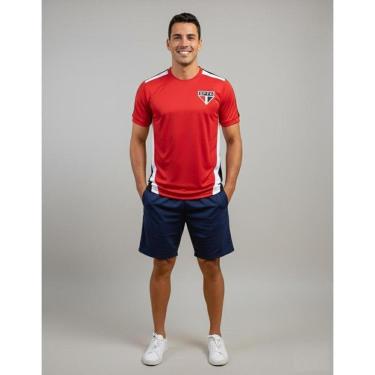 Imagem de Camisa Camiseta Masculina São Paulo FC Johan Vermelha Oficial Licenciada SPR-Unissex
