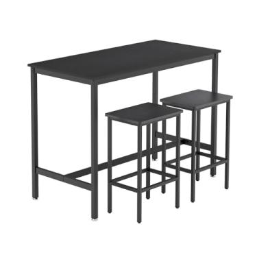 Imagem de conjunto de jantar Conjunto de mesa bar 3 peças, jantar cozinha e 2 bancos para, sala, conjunto