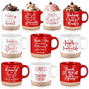 Imagem de Didaey 10 peças de presentes de agradecimento de professores de Natal 368 g canecas de café inspiradoras de cerâmica para professores canecas de café a granel presentes de agradecimento canecas para