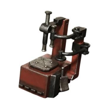 Imagem de Luwecf Miniatura de Trocador de Pneus em Escala 1:64, com Arte Autêntica E Peças Móveis para Colecionadores, Ideal para Cenas de Manutenção de Veículos E com, cor vermelha antiga, Tamanho real