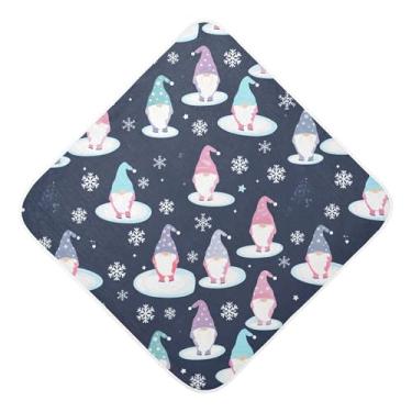 Imagem de Burbuja Gnomos Toalha de banho para bebês - Toalha com capuz de musselina macia e absorvente para recém-nascidos e bebês, 76 x 76 cm