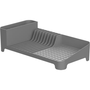 Imagem de Escorredor de Louças Trium Compact Chumbo Ou – Design Compacto, Para Até 9 Pratos, Livre de BPA, Polipropileno Resistente e Ótimo Aproveitamento de Espaço