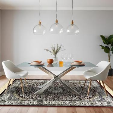 Imagem de 1 Tapete Belga Sala de Jantar Mesa Grande Es Cl 200 x 250 Vr (D1Cla Vermelho Branco Preto - Classico Medalhão Floral)