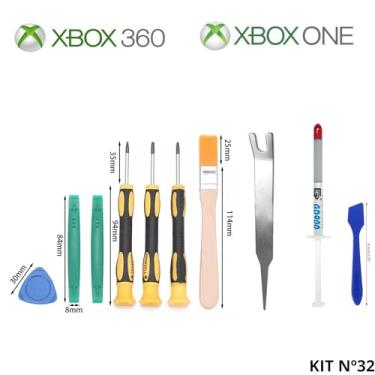 Imagem de Kit Chave Para Dissipador Xbox 360 One + Chaves Torx T6 T8 T10 Imantadas + Pasta Gd900 + Espátula