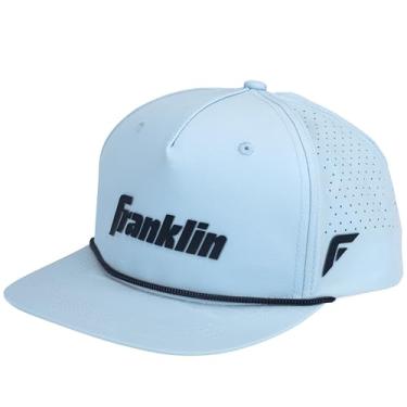 Imagem de Franklin Sports Boné de beisebol - boné de beisebol + softbol snapback para homens + mulheres - chapéu de corda de desempenho de 5 painéis adulto - ajuste legal ajustável - azul carolina/azul marinho