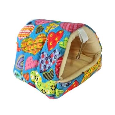 Imagem de Generic de inverno quentinho para pássaros, cama aconchegante em forma de tenda, rede suspensa para pendurar, acessórios para gaiola de animais de, Padrão de Coração
