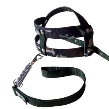 Imagem de Coleira Peitoral para Cachorro Personalizada com Nome e Telefone – Guia Anti Puxão Reforçada Roxa(PP (6kg até 10kg),Verde Militar)