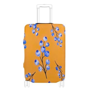 Imagem de Joisal Capas de bagagem estampadas para protetores de mala anti-arranhões ramos de mirtilo viagem férias essenciais, P, serve para capa de 45 a 50 cm, Ramos de mirtilo, M 22-24 in, Capa de mala