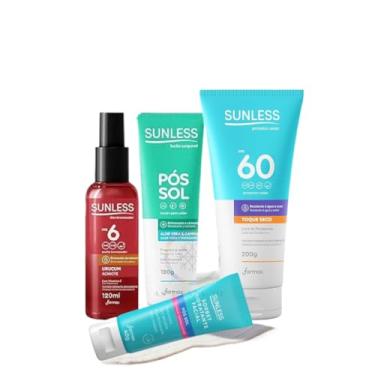 Imagem de Kit Verão Perfeito: FPS 60 200g, Óleo Bronzeador Urucum, Pós-Sol Corporal e Hidratante Facial