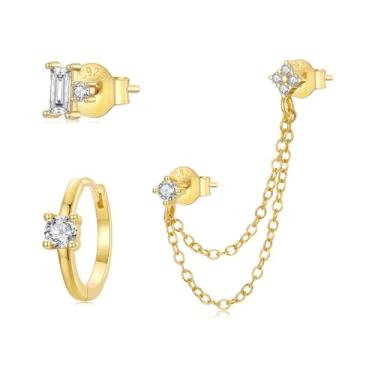 Imagem de GemKing Brincos de argola torcida BSE1147, Prata esterlina, Sem Pedra Preciosa