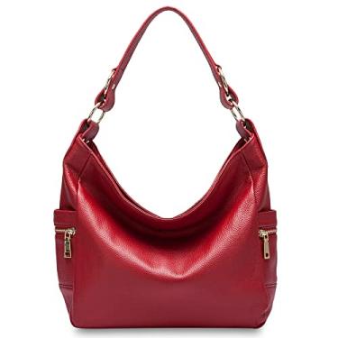 Imagem de zency Bolsa feminina fashion Tassels de couro legítimo com zíper e bolsa de ombro, Branco