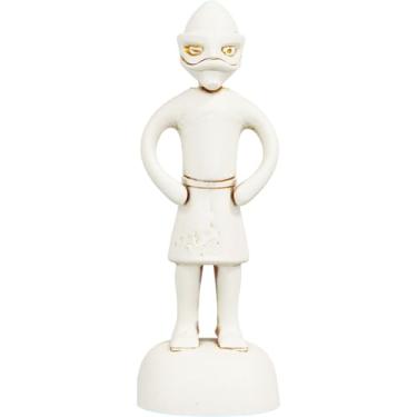 Imagem de Estátua Imagem Odin Mitologia Nórdica - Versão 4 (Cor Mármore Dourado)