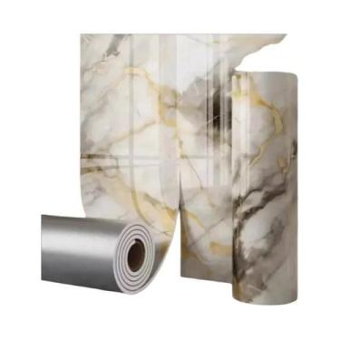 Imagem de Papel De Parede De Mármore Autoadesivo Impermeável Para Quarto E Sala 