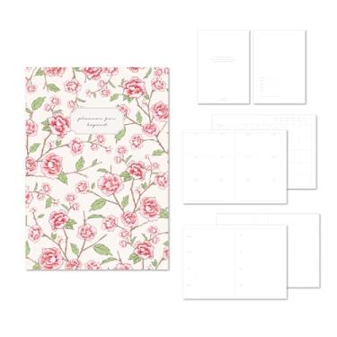 Imagem de Monolike Agenda básica Minhwa sem data de 6 meses, Peony - Planejador semanal e mensal acadêmico sem data