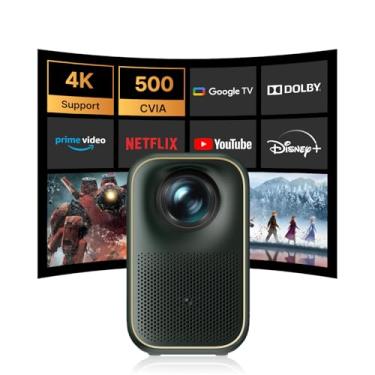 Imagem de 【Google TV/Netflix】Projetor inteligente Formovie com WiFi6 e Bluetooth, projetor nativo 1080P licenciado pela Netflix para home theater, proyector de filmes ao ar livre, foco automático, projetor de