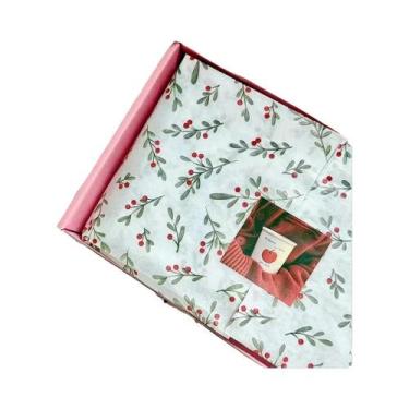 Imagem de Papel De Seda Com Padrão De Natal Papai Noel E Árvore De Natal Pacote 