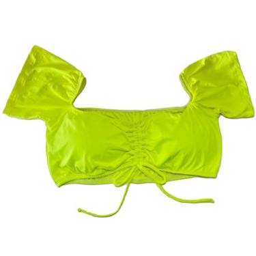 Imagem de top ciganinha com bojo removível - Nascer do sol, Amarelo neon, PP