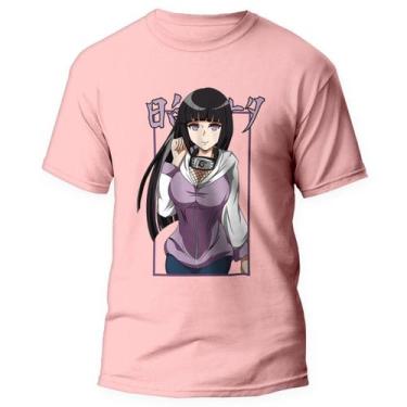 Imagem de Camiseta Hinata Hyuga Camisa Anime Naruto Clã Hyuga Rosa, Rosa, G
