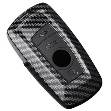 Imagem de Capa de chave de carro estilo fibra de carbono compatível com BMW 1 3 5 7 Série X1 X3 X4 X5 F10 F15 F16 F20 F30 F18 F25 M3 M4 Suporte de capa de chave(Carbon)