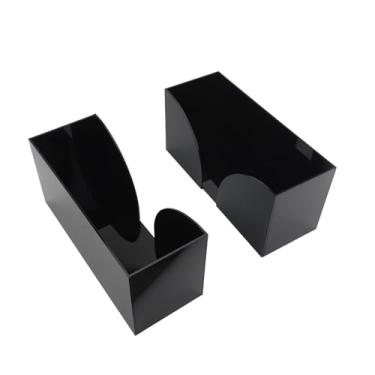 Imagem de Yosoo Caixa Dispensadora de Lenços de, Organizador de Facial Acrílico, Suporte para Folhas de Secar, Leve e Minimalista para Mesa Com Fácil Armazenamento para Banheiro, (BLACK)