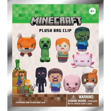 Imagem de Bolsa de pelúcia clássica Minecraft Série 1 – Bolsa surpresa de pelúcia (um personagem aleatório) – Chaveiro com clipe de bolsa colecionável de 12,7 cm/acessório de mochila | Mercadoria oficial