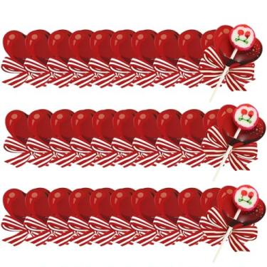 Imagem de Dia dos Namorados pirulito geléia chocolate doces cartões de papel criativo DIY laço vermelho em forma de coração embalagem de cartão de açúcar para Dia dos Namorados festa de casamento acessórios de