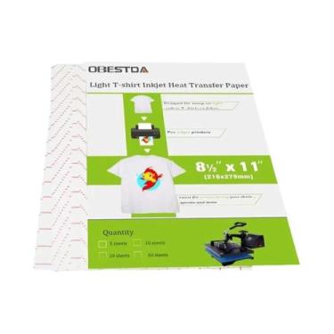 Imagem de Papel De Sublimação Para Transferência Térmica A4 10 Peças Para Camise