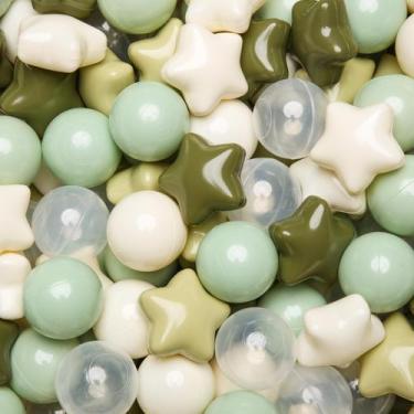 Imagem de Ball Pit Balls TRENDPLAY Star 200 para crianças pequenas, cores verdes