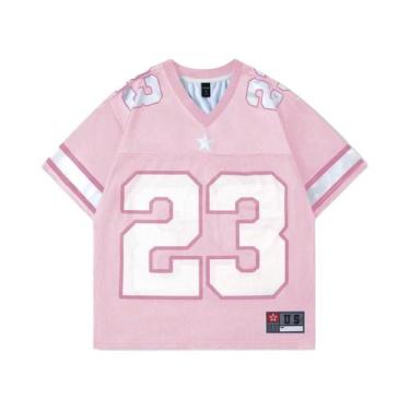 Imagem de Camisa Casual Feminina De Verão Y2K Com Decote Em V, Estilo Retrô De R