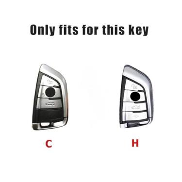 Imagem de Capa de couro para chave do logotipo do carro, acessórios compatíveis com BMW 320i 530i 550i X1 X3 X4 X5 X6 F20 F15 F16 F48 F30 G20 G30 G01 G02 G05 G11(H-brown ring)