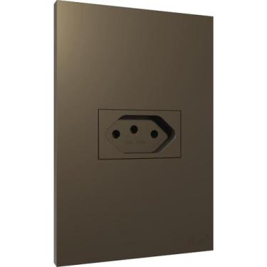 Imagem de Cj Tomada 10A 20A Interruptor Simples Paralelo Conjunto 4x2 Blux Recta