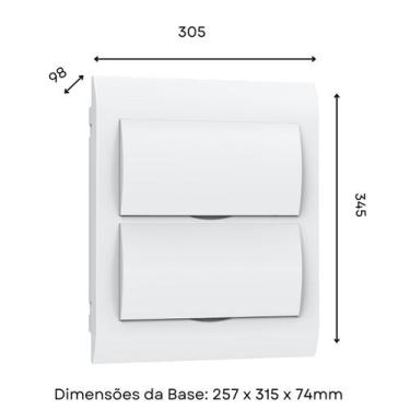 Imagem de Quadro Caixa Distribuição Embutir Para Disjuntores Din Organizador Dis