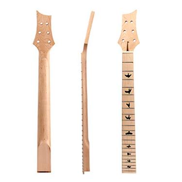 Imagem de Nova 1 peça Braço de Guitarra Elétrica Madeira Maciça Maple 22 Trastes Viga Apoio Inacabada Boa Incrustação