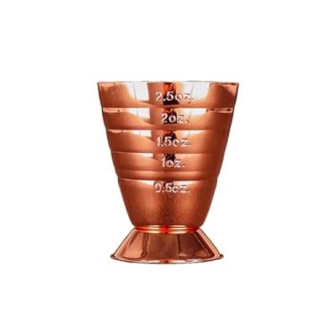 Imagem de Bar Cocktail Jigger Três Escalas Café Jigger Magic Jigger Aço Inoxidável Medida Prática Jigger Bar Ferramenta (Latão)