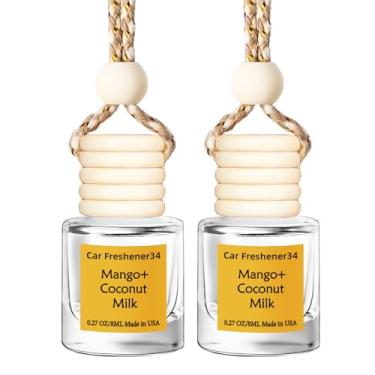Imagem de Ambientador de carro suspenso, aroma de longa duração, purificadores de ar fofos para mulheres, 2 pacotes com difusor de óleo essencial não tóxico, feito nos EUA