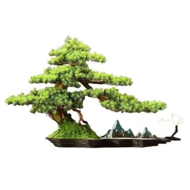 Imagem de Plantas falsas árvore simulação bonsai entrada sala de estar ornamentos decorativos para melhorar Feng Shui trazer boa sorte decorações decoração