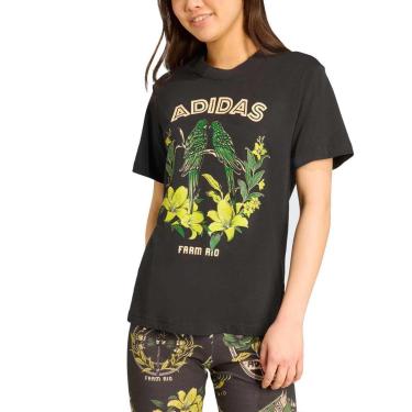 Imagem de Camiseta Adidas x Farm 2 Manga Curta Preto-Feminino