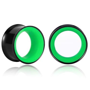 Imagem de Maxbott Ear Gauges 2G (6 mm)-1" (25 mm) Oco 316L alargador duplo alargador alargador alargador piercing corporal Joia para mulheres e homens, 12mm(1/2"), Aço inoxidável, Sem Pedra Preciosa