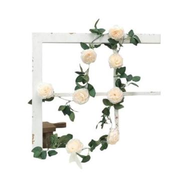 Imagem de Grande Guirlanda De Flores De Peônia De Seda Artificial Para Decoração